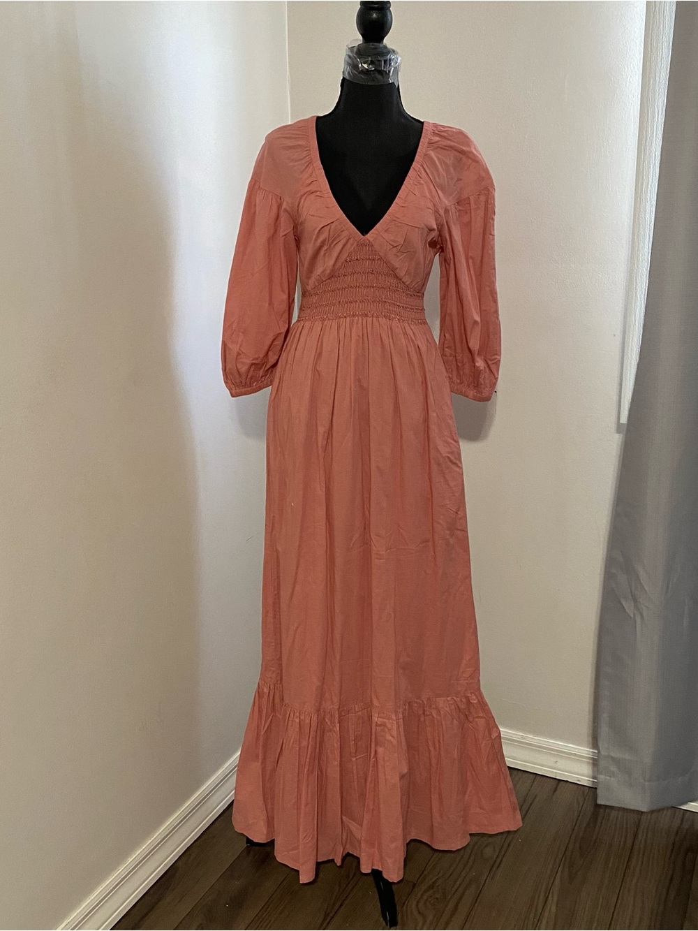 Patrons of Peace Dusty Rose V‑Neck Maxi Dress